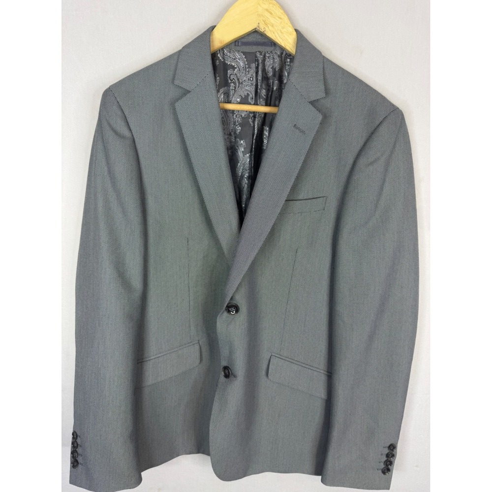 Sondergaard Copenhagen Mens Grey Slim Fit Blazer Jacket 40R Paisley Lining